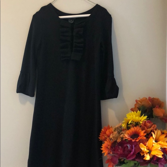 Black Dress Hook and Rye Ruffled Neck line - Picture 2 of 4